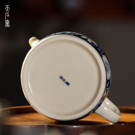 问鼎天石窑白陶泥元青花井栏壶（万花）（缺货） 商品图5