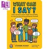 【中商原版】我能说什么 超级有用的社交技能指南 What Can I Say A Kid's Guide to Super-Useful Social Skills 英文原版书 商品缩略图0