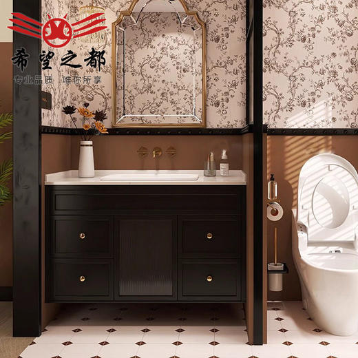 厕所复古法式卫生间小厨房墙砖地砖300x900枝蔓浴室花砖浪漫玫瑰 商品图1