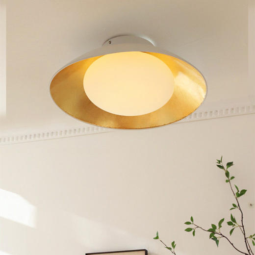 书房黑中古吸顶灯法式风民宿诧寂吸顶灯汤圆吸顶灯金箔创意卧室 商品图2