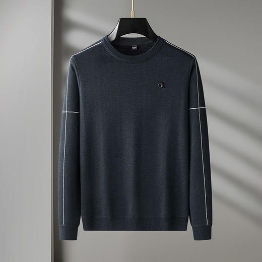 【加绒】【绵羊毛】【新款DDS】大依优型大码男装圆领毛衫线衣针织衫休闲加肥加大男士胖子大码内搭上衣毛衣 商品图11