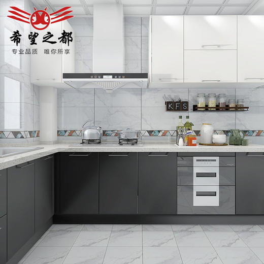 墙砖*地砖300北欧白瓷片卫生间希望墙砖现代600 厨房大理石爵士 商品图2