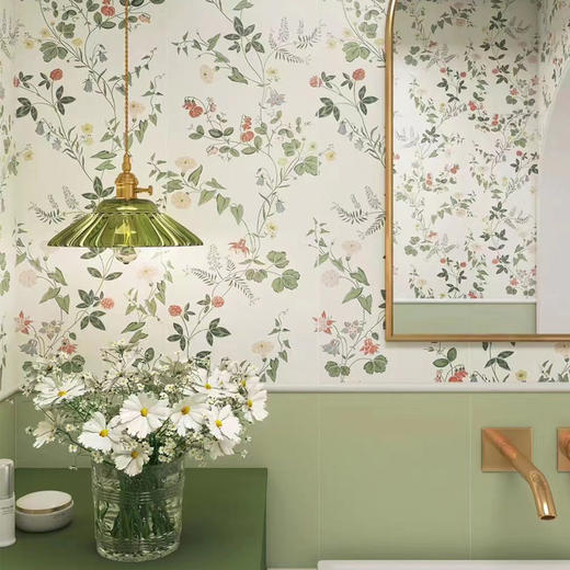 奶白背景瓷砖微侘寂卫生间花砖花片浴室壁纸300x800水泥法式墙砖 商品图3