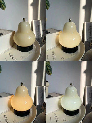 台灯卧室装饰感客厅触摸台灯创意小夜灯奶油开关梨子风氛围少女 商品图3