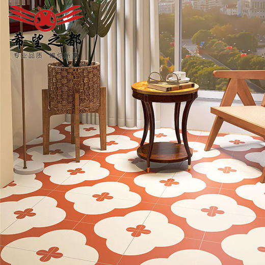 地砖阳台法式花砖瓷砖墙砖厨房300x300mm庭院花园小卫生间复古 商品图2