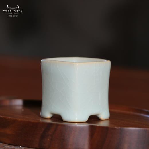 问鼎汝瓷收藏款天青方尊杯（缺货） 商品图0