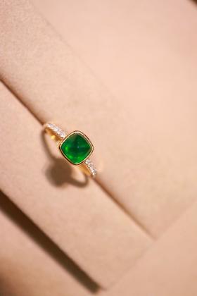 18k祖母绿戒指1.48ct