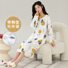 带胸垫长袖睡裙睡衣女秋季圆领卡通中长款宽松裙大码家居服可外穿 商品缩略图13