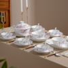 富玉 | 景德镇餐具新中式大胆撞色满庭芳菲餐具套装家用组合 商品缩略图1