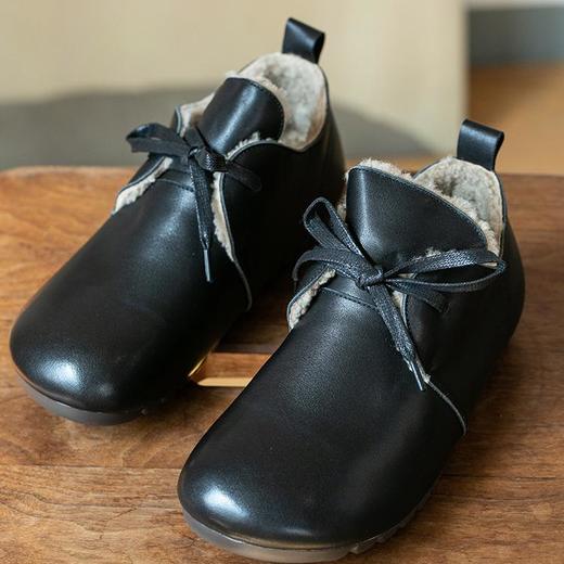 牧衣游 舒适保暖真皮毛绒鞋子休闲百搭 梨玥【不支持会员折】 商品图1