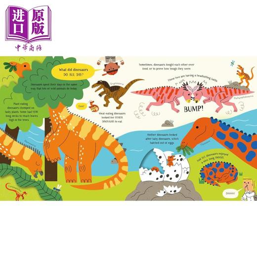 【中商原版】走进科学 恐龙 Step Inside Science Dinosaurs 英文原版 儿童纸板书 动物科普绘本 亲子读物 进口童书 Usborne 商品图1