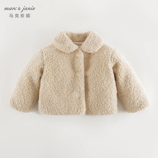 马克珍妮女童复古仿羊羔毛棉衣儿童夹棉外套2024年冬装新款241098 商品图2