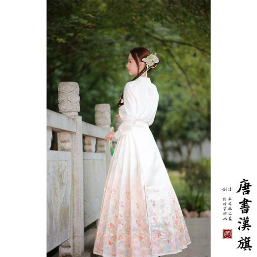 【鹤吟花涧·白玉】织金妆花精美工艺新中式国风马面裙凤皋九天套装 商品图3