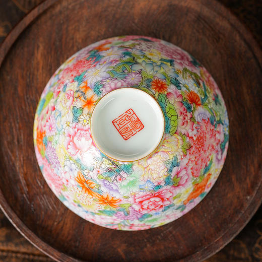 溢珍堂万花撇口杯 商品图3