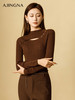 【商场同款】阿菁娜2024秋季新款绵羊毛U型领内搭毛衫A30Q301027 商品缩略图3