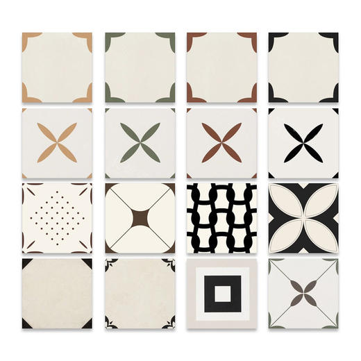 卫生间复古地砖瓷砖风全瓷阳台法式奶油花砖小厨房200X200mm墙砖 商品图4