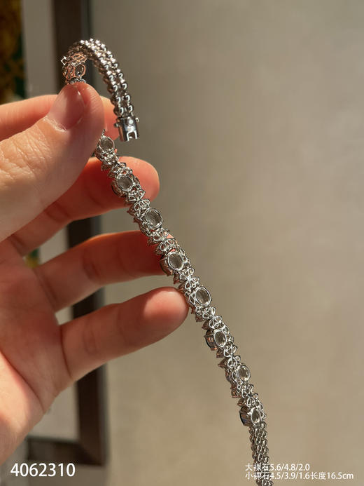 老坑玻璃种帝王绿蛋面手链   86999【4062310】 商品图7