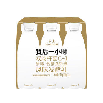 卡士（CLASSY.KISS）餐后一小时250g*6瓶双歧杆菌C-I低温酸奶风味发酵乳 商品图0