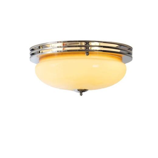 包豪斯风复古吸顶灯玻璃卧灯中古蛋挞卧室吸顶灯主卧次书房奶油 商品图4