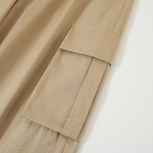 VIMAGE纬漫纪冬季新款高腰阔腿卡其色工装裤休闲百搭显瘦长裤V2205813 商品图4