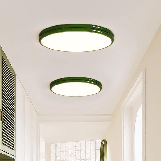 奶油衣帽间包豪斯法式中古吸顶灯玻璃阳台吸顶灯圆形卧室网红风 商品图3