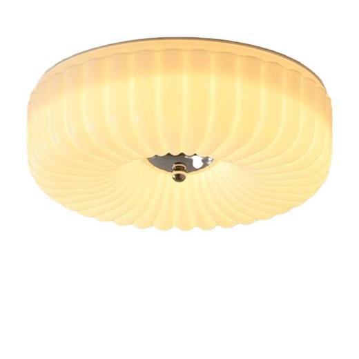 奶油衣帽间包豪斯法式中古吸顶灯玻璃阳台吸顶灯圆形卧室网红风 商品图4