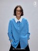 shyshystill/shy202409001/轻盈慵懒感酵洗棉撞色小心思拼色衬衫秋冬衬衣 商品缩略图0
