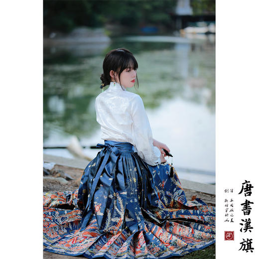 【凤皋九天·宝蓝】织金妆花精美新中式国风马面裙凤皋九天套装 商品图4