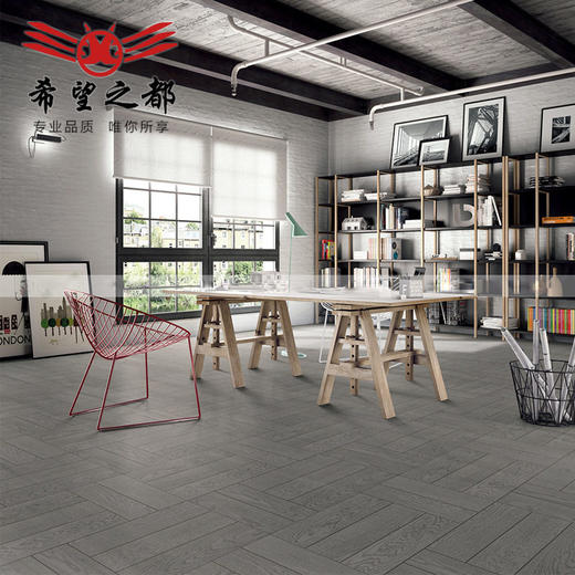 拼花600x600仿木复古瓷砖地板砖餐厅亚光客厅木纹卧室美式防滑砖 商品图3