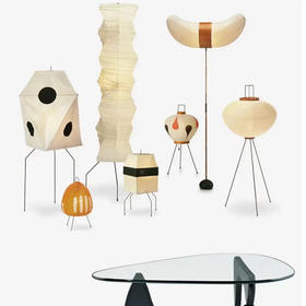 野口诧寂落地灯风书房勇民宿榻榻米卧室宣纸地灯台灯落地灯日式