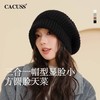CACUSS帽子女秋冬针织贝雷堆堆帽显脸小护耳保暖毛线帽大头冷帽男ZZ240644 商品缩略图1