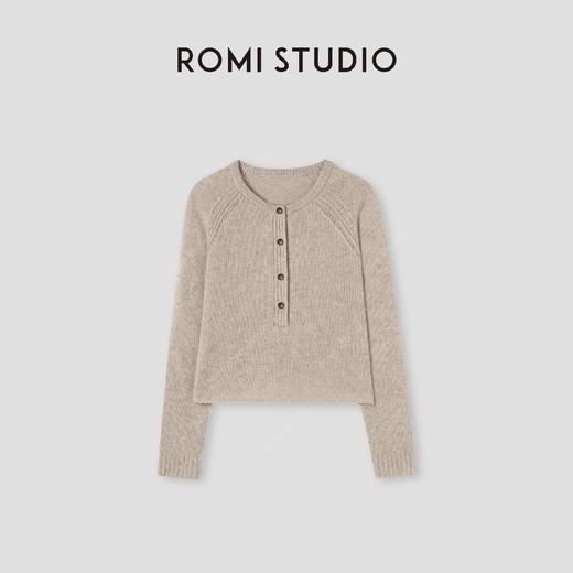 ROMI STUDIO“温暖已至”3针单边羊绒羊毛混纺软糯套头毛衫432TS338 商品图0