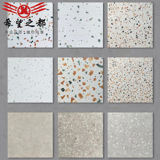 地砖餐厅瓷砖哑光彩色防滑600x600马卡龙仿古客厅墙砖水磨石餐厅 商品图2