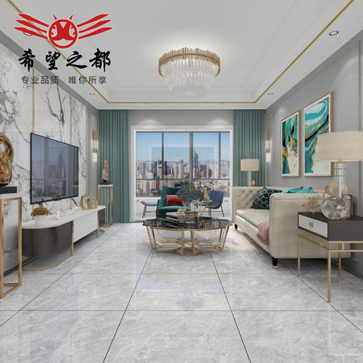 客厅砖新款连纹通体地板砖釉瓷800X800瓷砖佛山耐磨钻石大理石 商品图1
