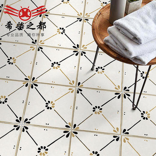 小洗手间花砖瓷砖复古浴室卫生间厨房网红墙砖300x300玫瑰地砖 商品图3