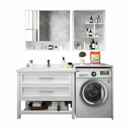智能洗卫生间卫浴洗手盆阳台衣柜浴室柜伴侣洗脸盆组合洗衣机落地 商品图0