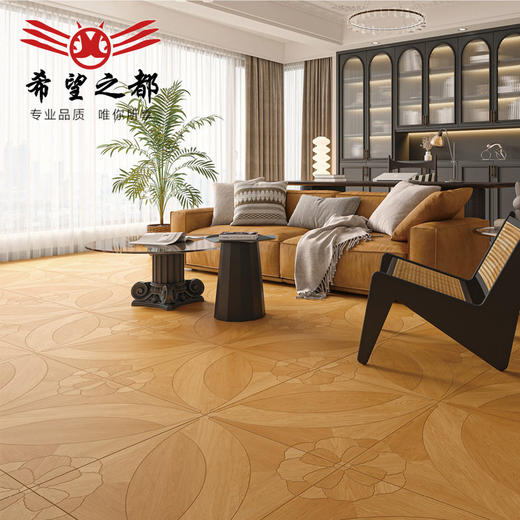 瓷砖600x1200mm拼花奶油仿木客厅木纹风阳台原木复古卧室地板砖 商品图1