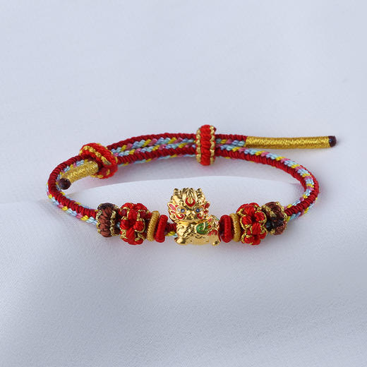 【宏艺珠宝】福佑白泽手串·足金精品5D挂坠 商品图3