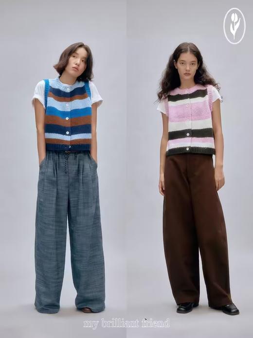 shyshystill/shy202408032/撞色设计圈圈纱感羊毛重磅针织马甲 商品图2