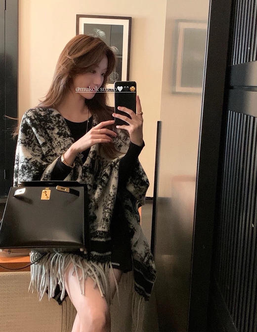 水墨画羊毛披肩 商品图0