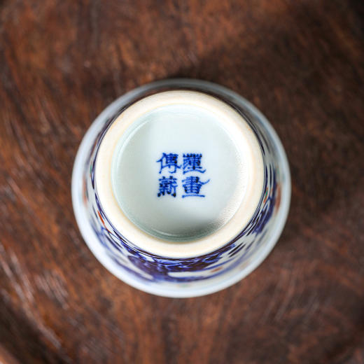 莲画堂红绿彩青花锦鲤小冰桶 商品图6