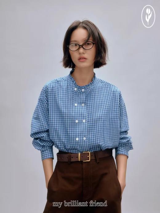 shyshystill/shy202408052/设计感棉质高品质双排扣衬衫上衣 商品图3