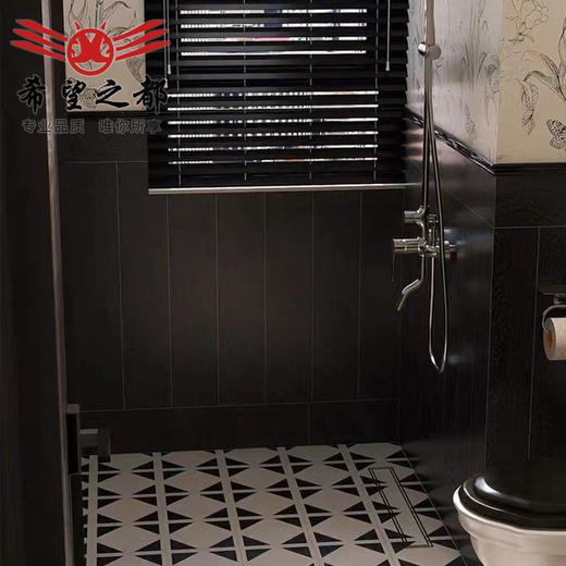 瓷砖复古卫生间地砖浴室厨房法式花砖燕子墙砖洗手间300x800厕所 商品图1