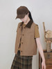 【预售一周左右发货】植物染系列棉麻帆布马甲外套 换季叠穿好帮手 箱型短马甲款式 利落造型 棉麻混纺面料 简约翻领复古文艺 商品缩略图1