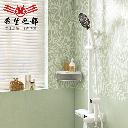 卫生间瓷砖小花砖厕所法式轻浴室600x1200地砖绿色摩洛哥墙砖厨房 商品图2