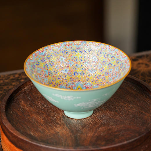 溢珍堂祥云满工图案斗笠杯 商品图6