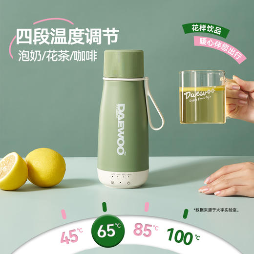 【韩国大宇旅行轻量烧水杯】大宇电热水杯500ml小型加热杯办公室烧水壶电炖杯保温杯便携旅行烧水杯d5 商品图2