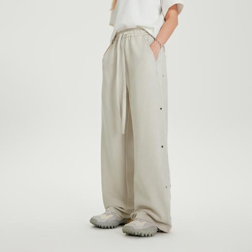 YKYB新款肤舒适垂坠感高包容性麂皮绒宽松休闲裤阔腿裤 商品图0