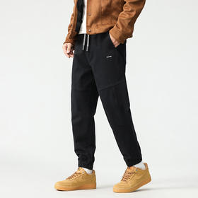 【新款DQ】大依优型大码松紧腰小脚休闲裤长裤男舒适休闲简约百搭加肥加大男装潮款