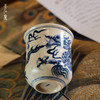 问鼎天石窑白陶泥元青花中号束腰杯（龙） 商品缩略图1